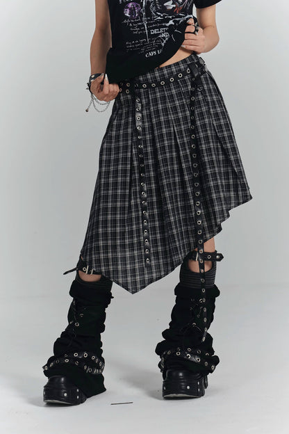 ゴシックプチェックアシメスカート