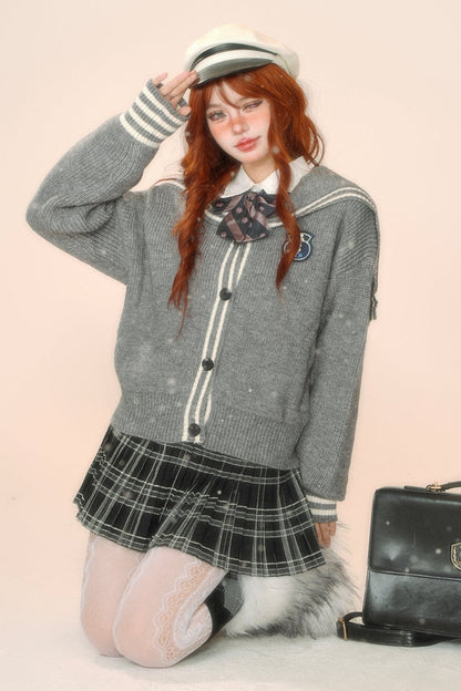 Loose Neve Color Knit Cardigan