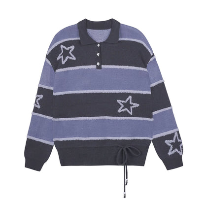 Border Star Jacquard Sweater