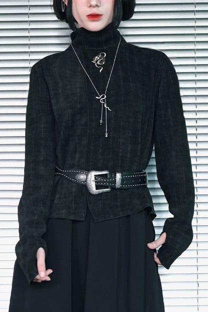 Weird House "Traceability" new Chinese retro exquisite carved belt women's design sense of national style irregular trousers