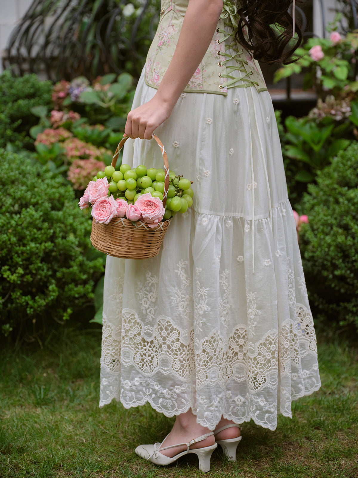 Green Raisin French Retro Green Dress