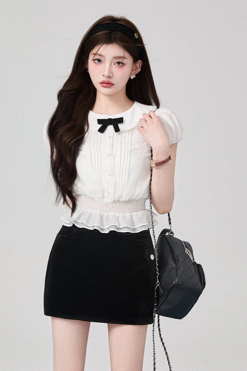 White Slim Waist Shirt