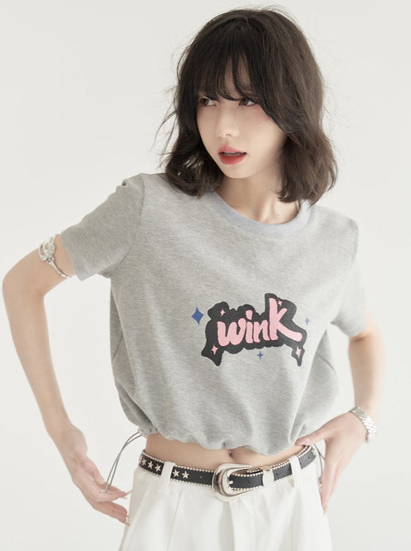 Loose Drawstring Waistless T-Shirt