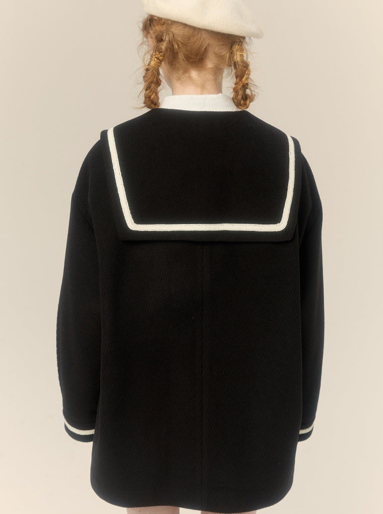 Middle Black Sailor Coat