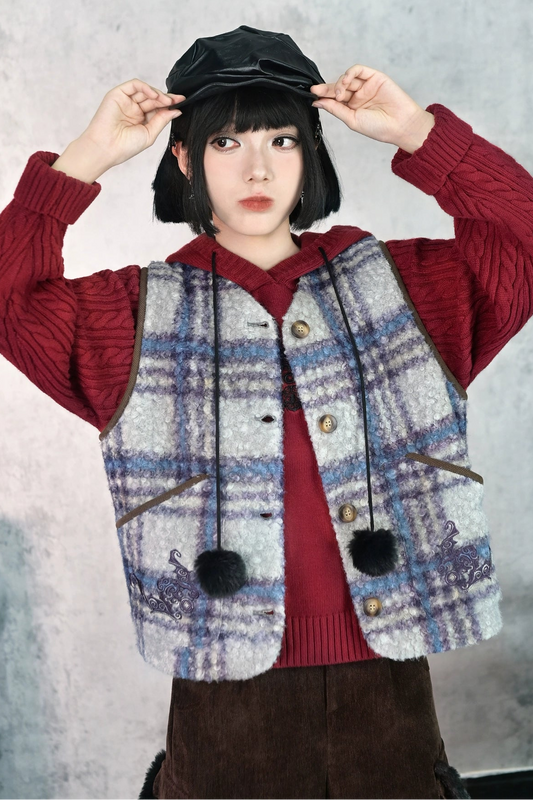 レトロカールイチェックベスト