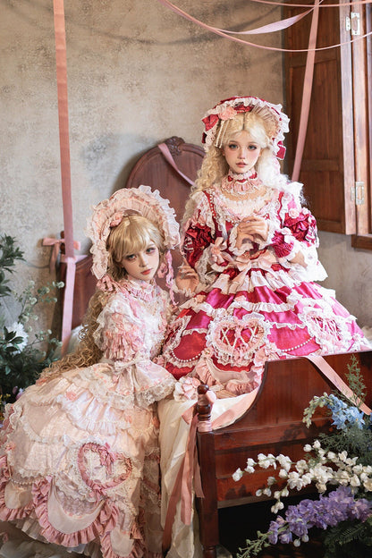 【2月22日予約締切】アンティークベリーローズロマンティックファンタジーロリータショートドレス