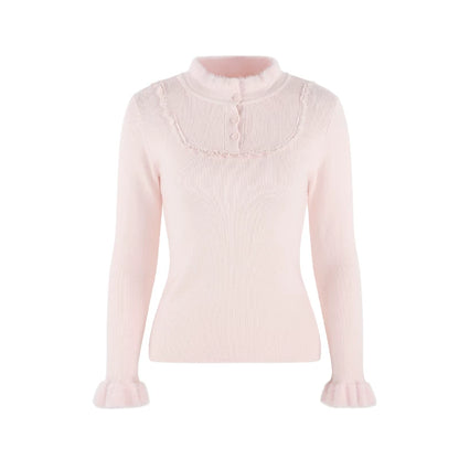 French Slim Stand Collar Top