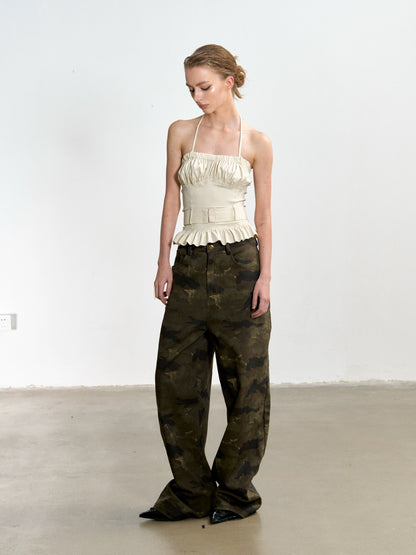 Razorr Original Vintage Camouflage Wide Leg Jeans