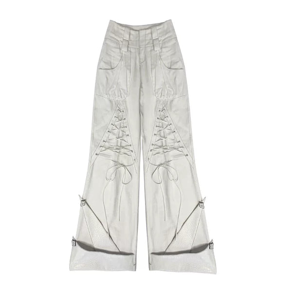 Pantalon à Taille Double Haute Rue + Ceinture