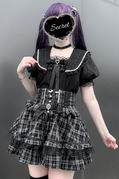 [Pre-Order] Lace Sailor Collar Jirai Kei Blouse