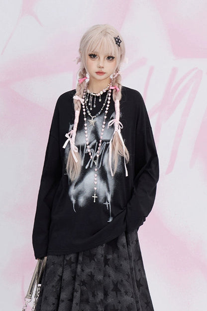 Sheer Brush Star Design Long T