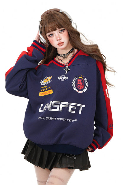 Korean Contrast Sweatshirt