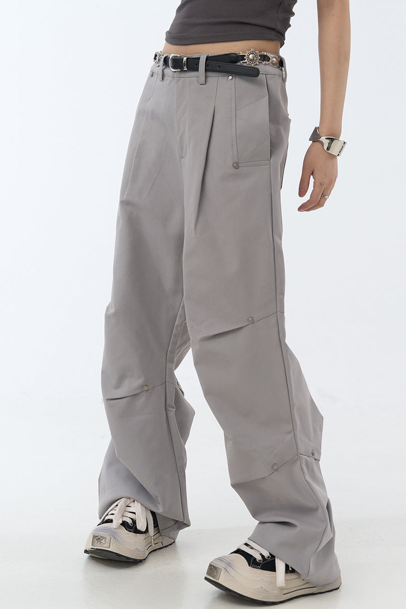 リラックスフィットプリーツレッグパンツ