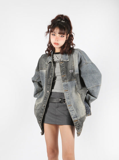 American style wash denim jacket