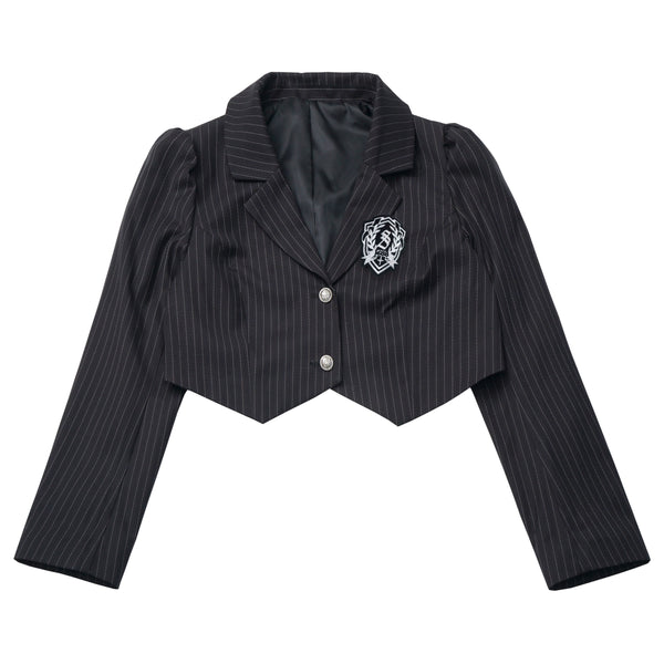 College Jacket + Suskirt + Blouse + Tie