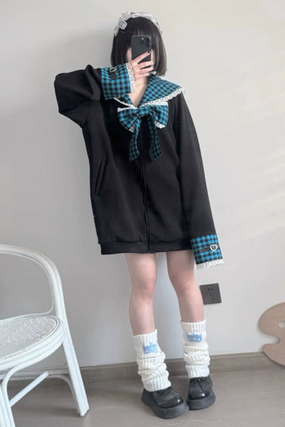 電波チェックセーラートップス