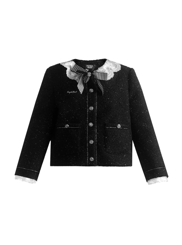 フレンチガーリーシックジャケット+千鳥フレアスカート