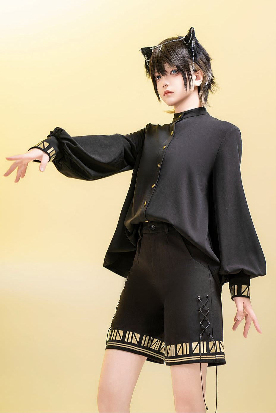 [Mar. 26, 2012 reservation deadline] Black Cat Lolita Prince Series Pharaoh Embroidery Pants