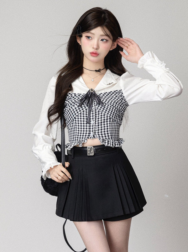 ロゴカラーショートブラウス