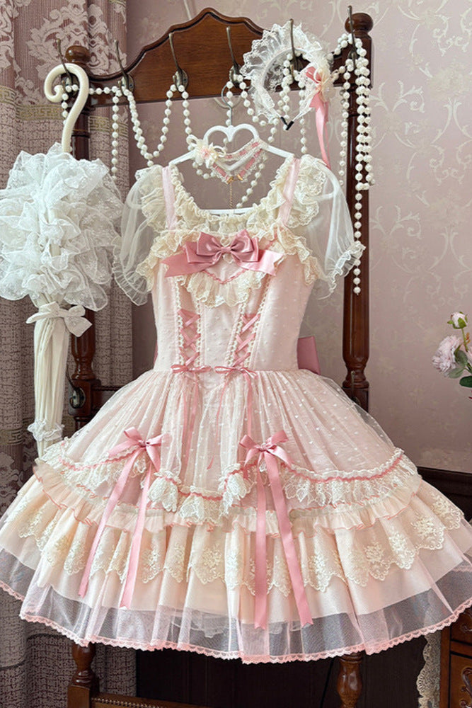 Vestido Lolita con lazo dulce de la casa de caramelos