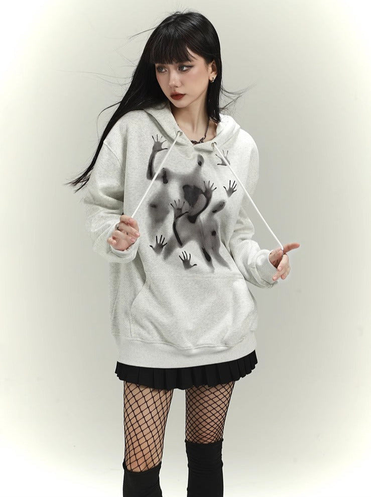 Dark Style American Grey Hoodie Sweatshirt