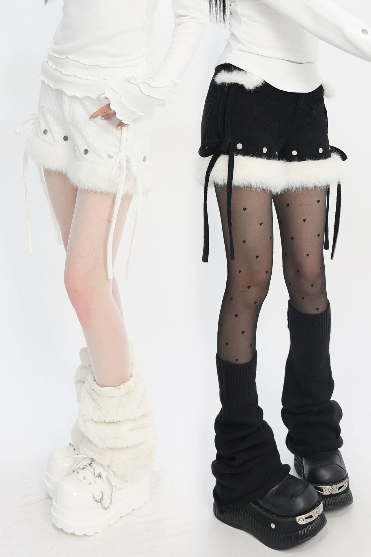 コーデュロイプラッシュファーショートパンツ