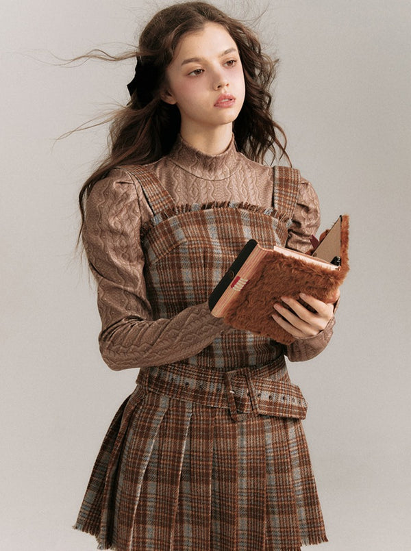 ハイネックジャーマンベルベットトップス