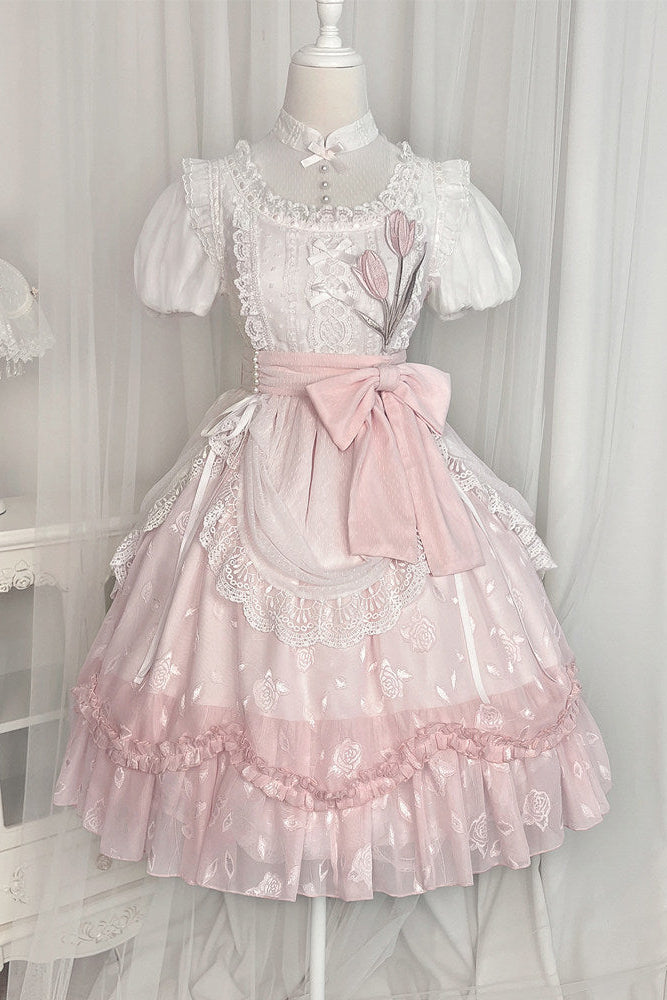 薔薇とチューリップのプリンセスドレス