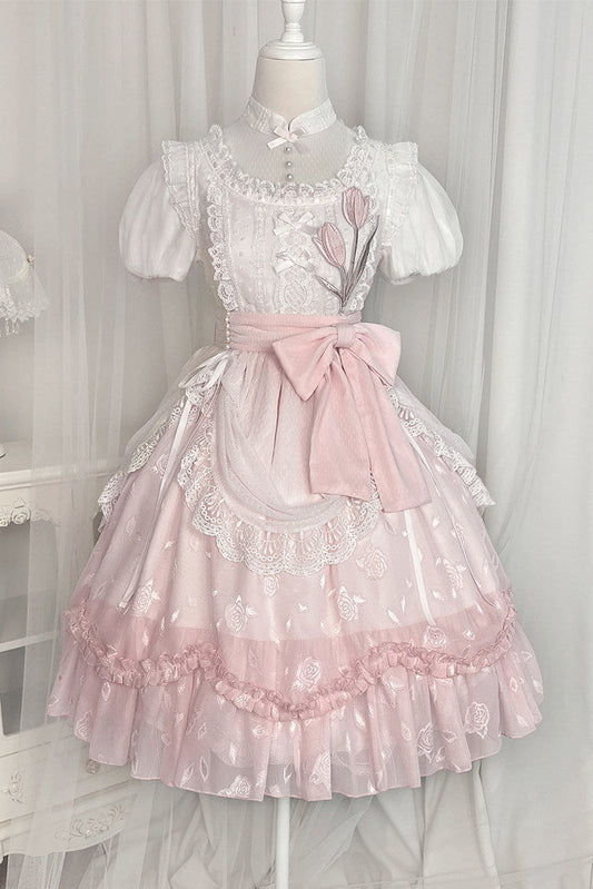 薔薇とチューリップのプリンセスドレス