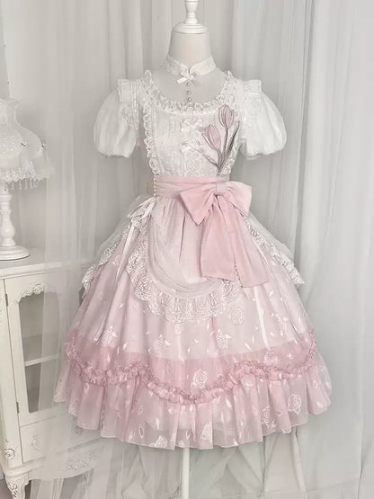 薔薇とチューリップのプリンセスドレス
