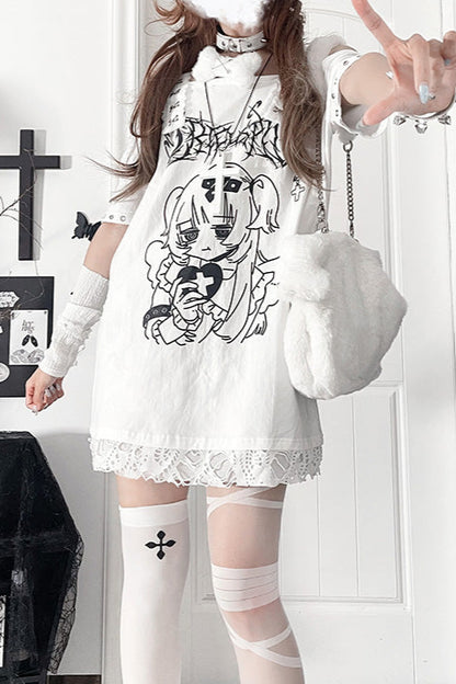 Off-the-shoulder Anime Girl Tops