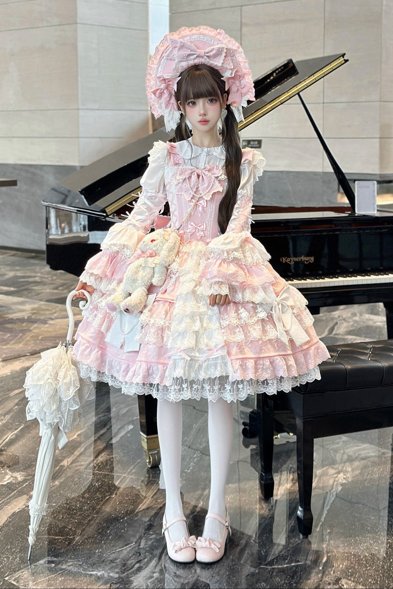 【予約商品】ピーチラビットアンティークドールゴージャスロリータドレスセットアップ