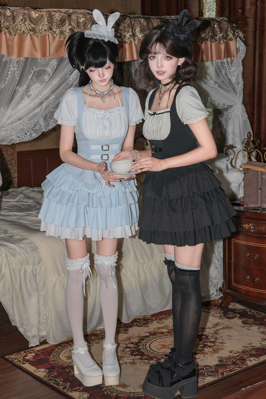 Cool Square Neck Four-Stage Dress