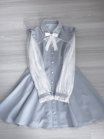 White Bird Lace Collar Dress