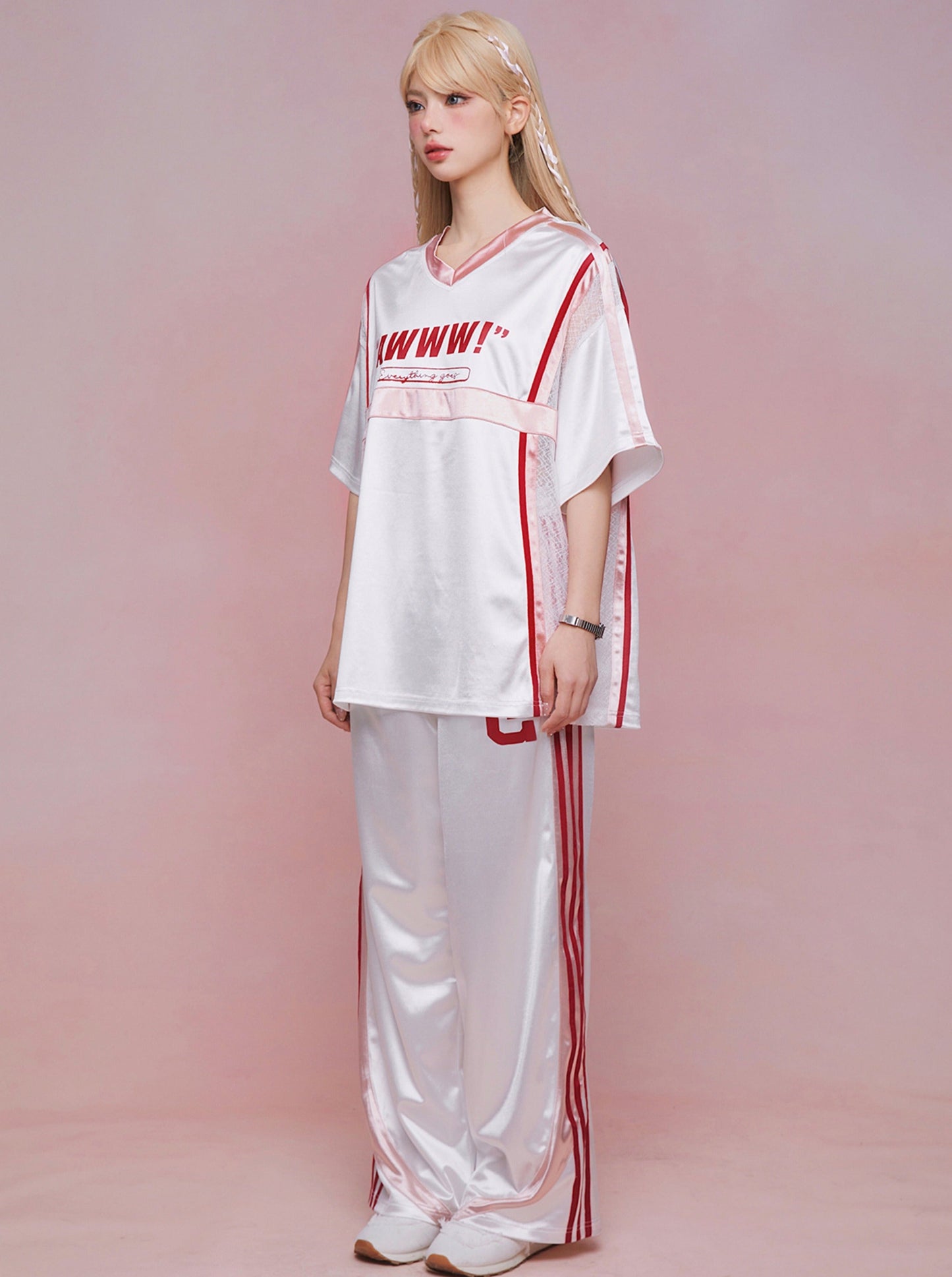 Oversized loose sporty top + long pants