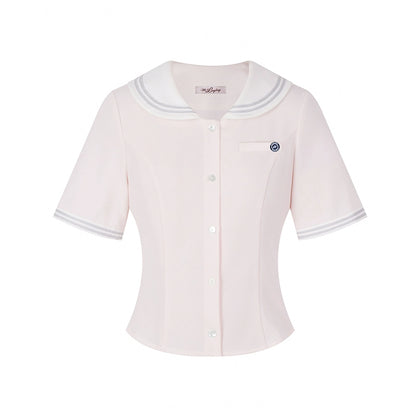 ドールカラートップス＋プリーツスカート＋リボン