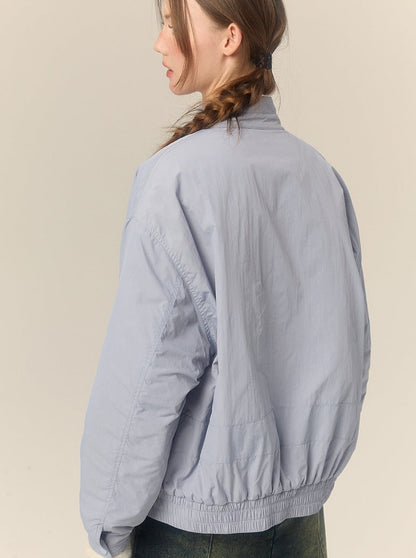 Pastel Short Stand Collar Cotton Jacket