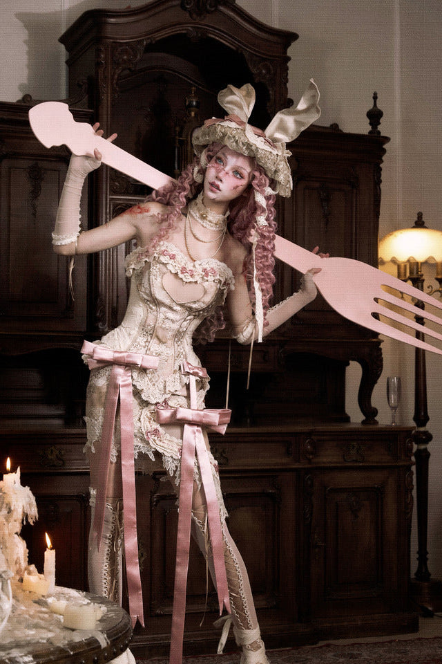 レースアンティークエレガントリボンスカート