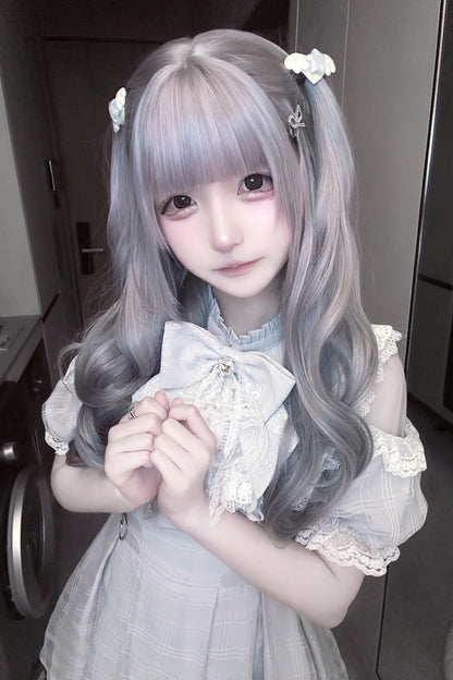 【予約商品】エンジェルグレーブルーチェックワンピース