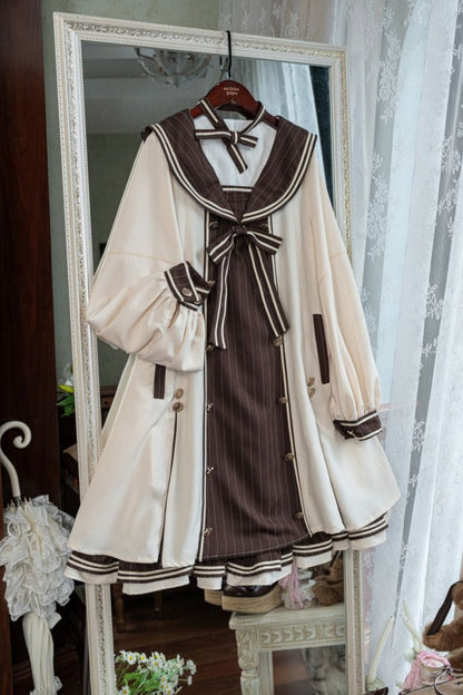 [October 18 reservation deadline] Sailor color A line layered dress