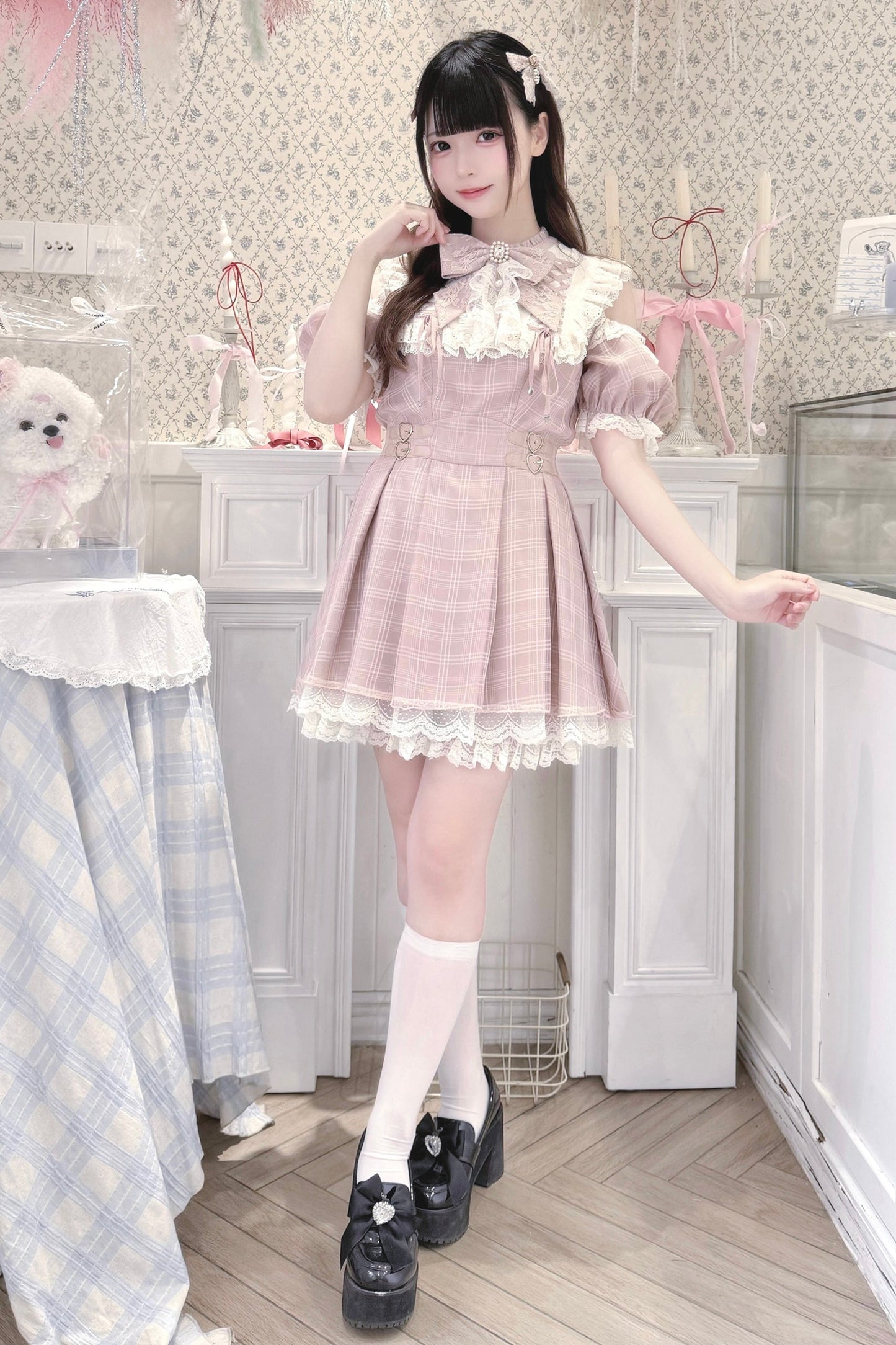 【予約商品】スイートチェック量産型ワンピース