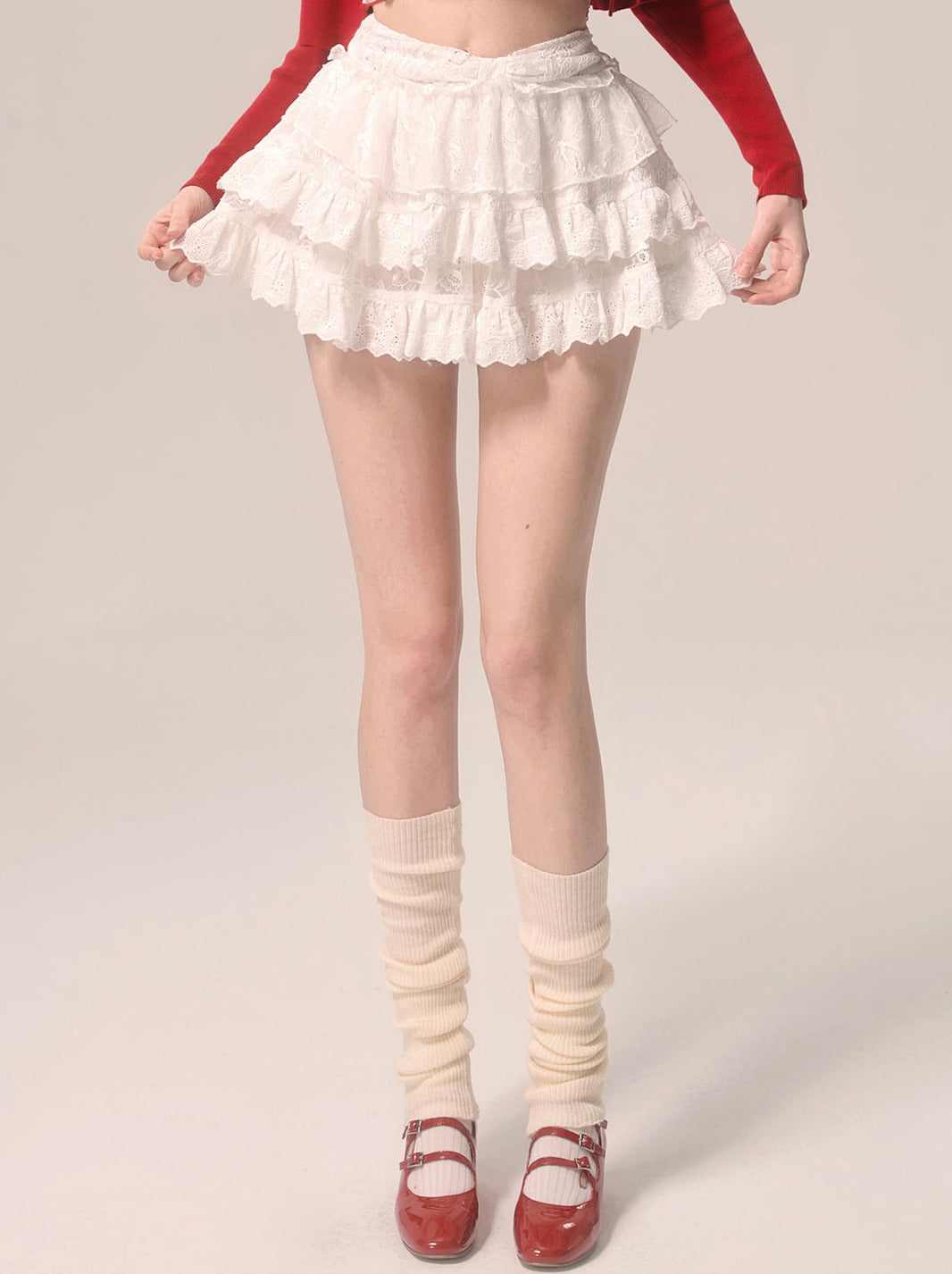 White Lace Ballet Style Cake Skirt