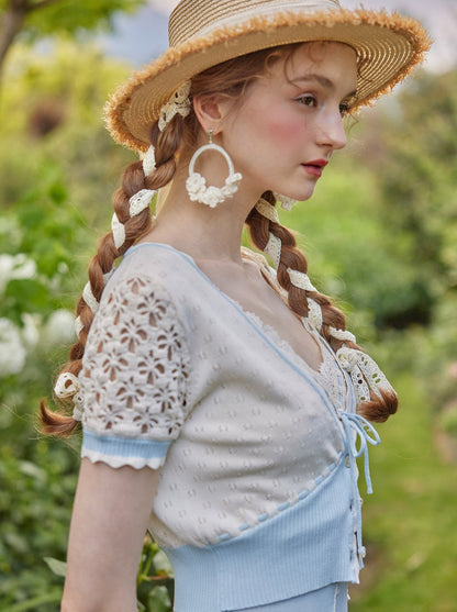 Retro summer dress + short cardigan