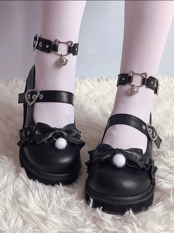 Meowko Colorita Retro Soft Girl Round Toe Shoes