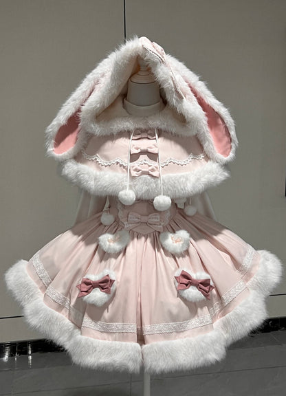 【12月19日予約締切】Sweet Dream Rabbitうさ耳フーディーファーケープ＋OPドレス＋サスペンダードレス＋インナートップス