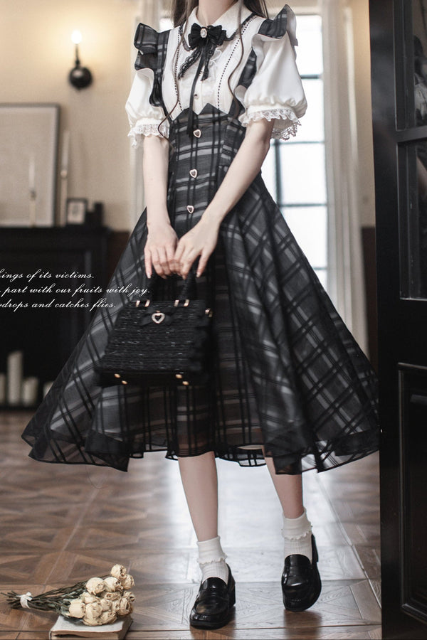 【予約商品】ミスエレガントサスペンダースカート+トップス