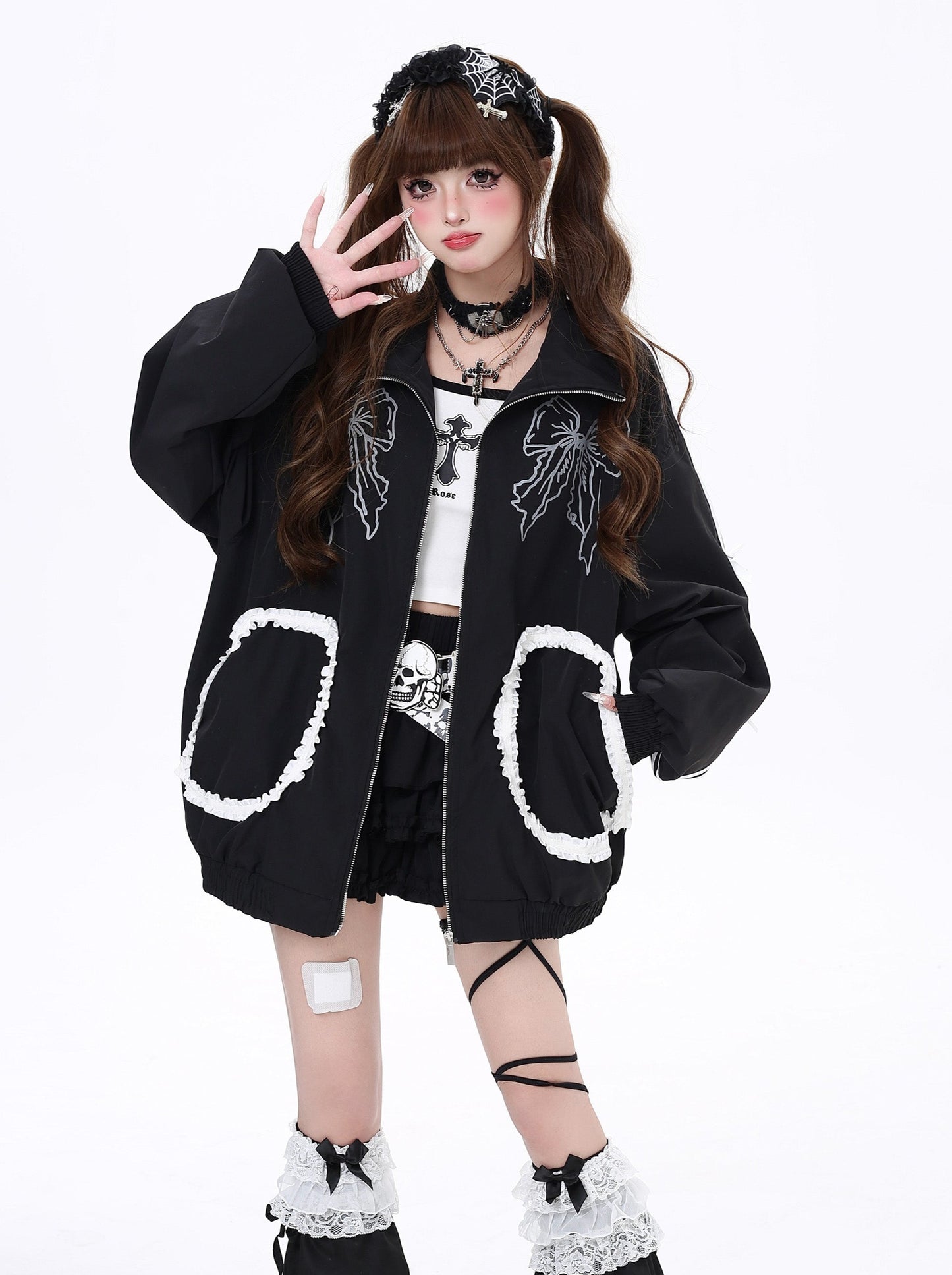 Heart Design Loose Over Jacket