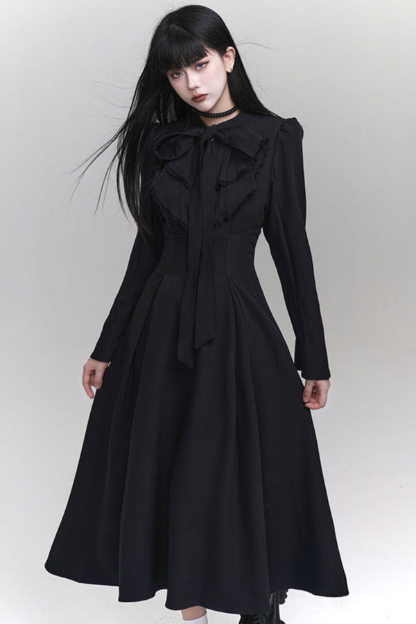 ダークガーリーフレアワンピース
