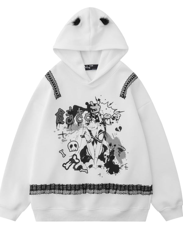 Catgirl Over Hooded Hoodie