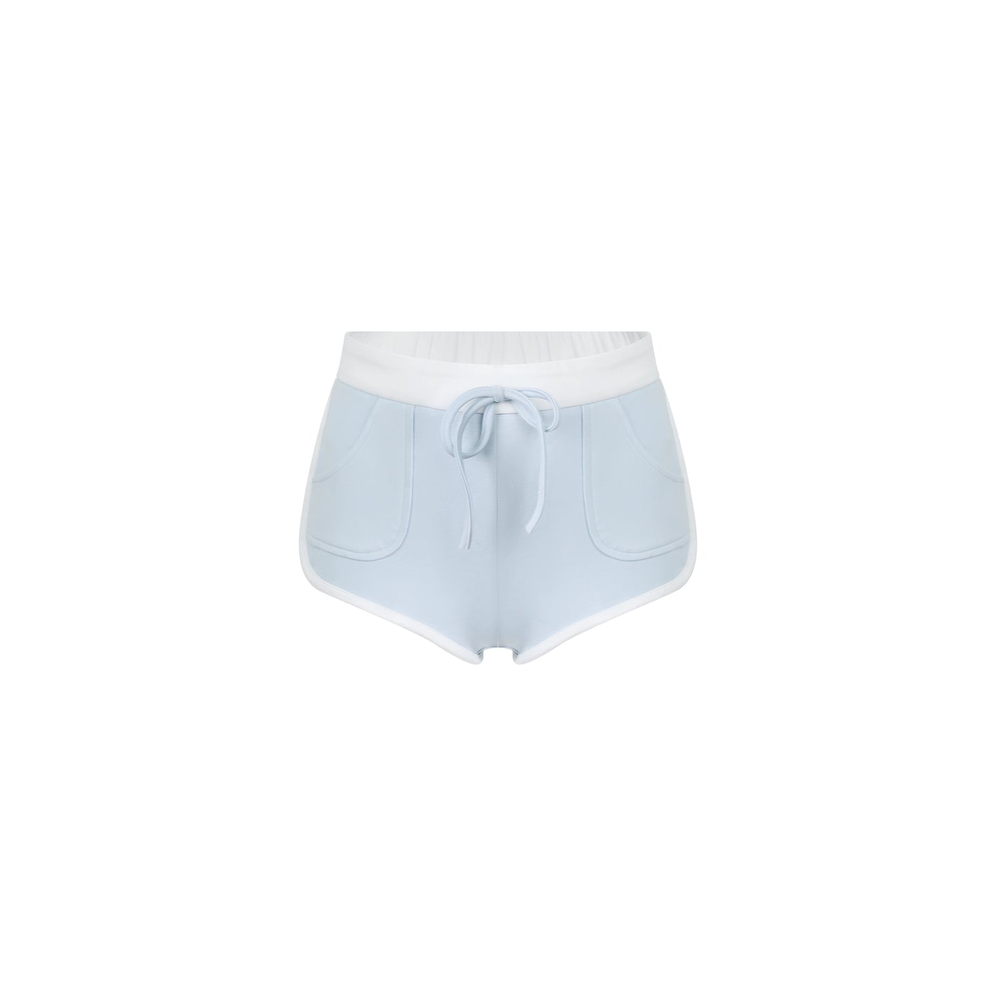 ワンショルダーアイスカラートップス+ショートパンツ